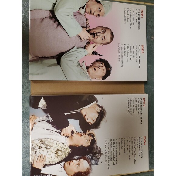 The Three Stooges Collectors Edition (DVD, 2009, 4-Disc Set) Tin W Collector Pin - Picture 4 of 8